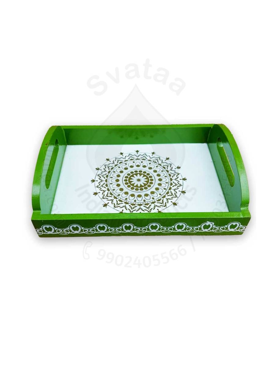 Wooden Serving Tray - Small - Assorted Color - 6x8 inches
