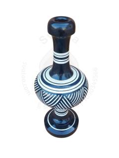 Wooden Vase - Abstract Art - Black & White
