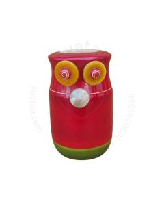 Wooden Carved Owl Vase - Pack of 1 - Small - Assorted

