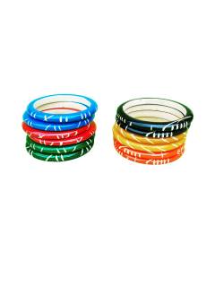 Wooden Bangles - Multicolor