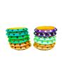 Wooden Bangles - Multicolor - Set of 12