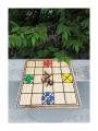 Game - Wooden Chowka Bara & Small Pawns - 11 inch