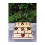 Game - Wooden Chowka Bara & Pawns - 11 inch