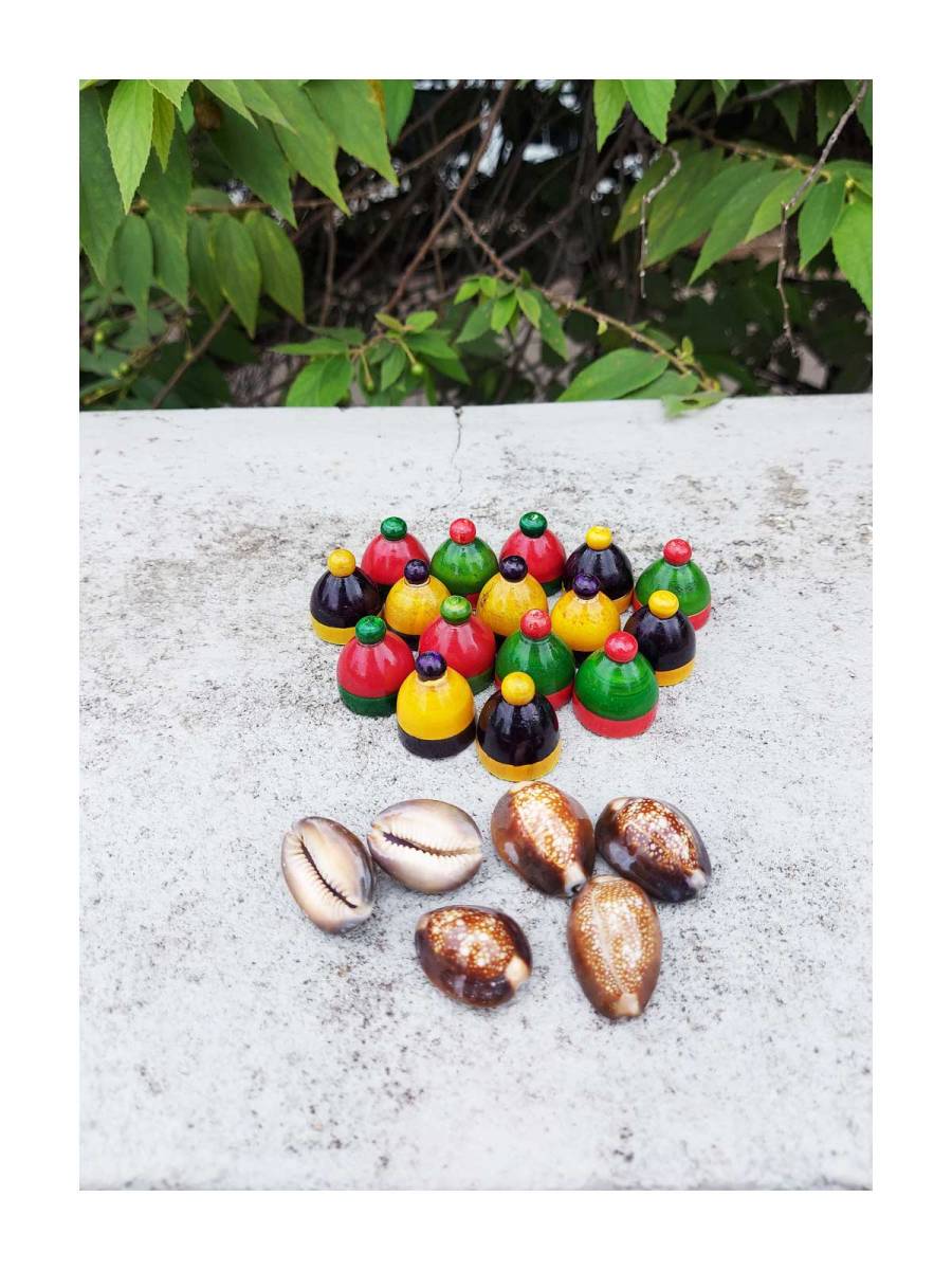 Game - Wooden Chowka Bara & Pawns - 11 inch Game - Wooden Chowka Bara & Pawns - 11 inch