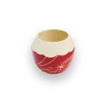 Mini Coconut Shell Pen Stand - 2.5 inch - Red

