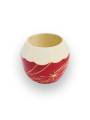 Mini Coconut Shell Pen Stand - 2.5 inch - Red
