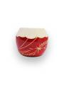 Mini Coconut Shell Pen Stand - 2.5 inch - Red
