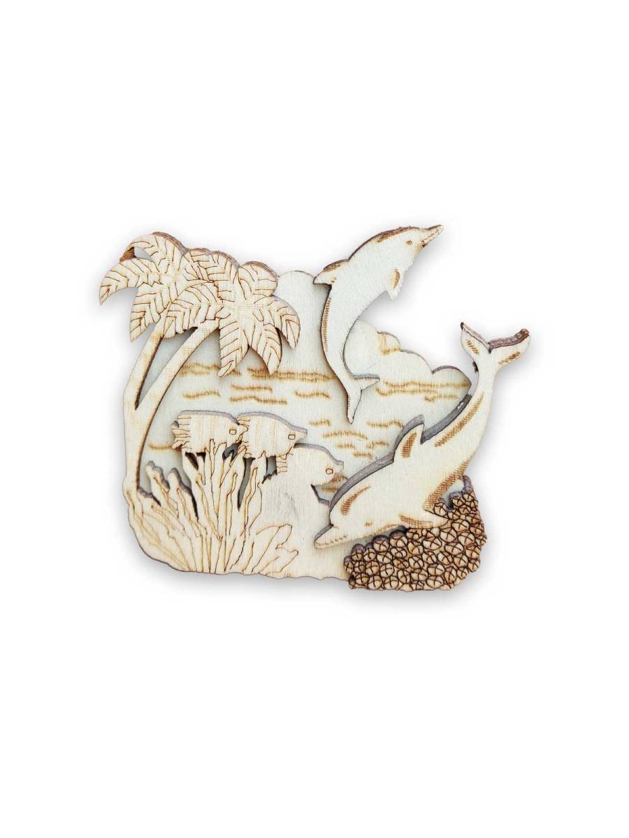 Fridge Magnet - intarsia dolphin Fridge Magnet - intarsia dolphin