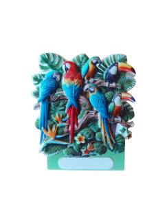 Fridge Magnet - Parrots and Toucans
