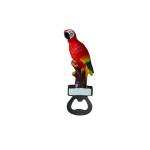Fridge Magnet - Red - Parrot Bottle Opener
