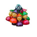 Keychain - Cone Cap Joker - Set of 10 - Assorted Color