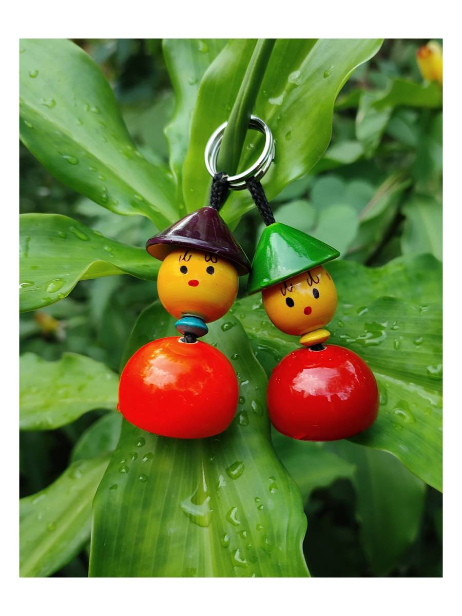 Keychain - Cone Cap Joker - Set of 10 - Assorted Color Keychain - Cone Cap Joker - Set of 10 - Assorted Color