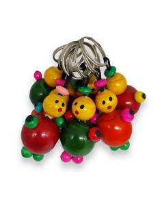 Keychain - Round Duck - Set of 10 -  Assorted Color