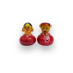 Festive - Raja Rani Haldi Kumkum Box - 2 inch
