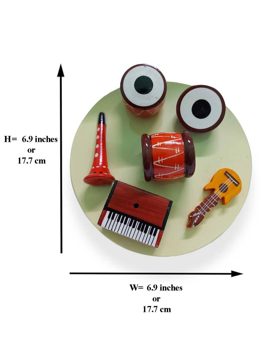 Miniature Musical Instruments Set - 7 inch White Base Miniature Musical Instruments Set - 7 inch White Base