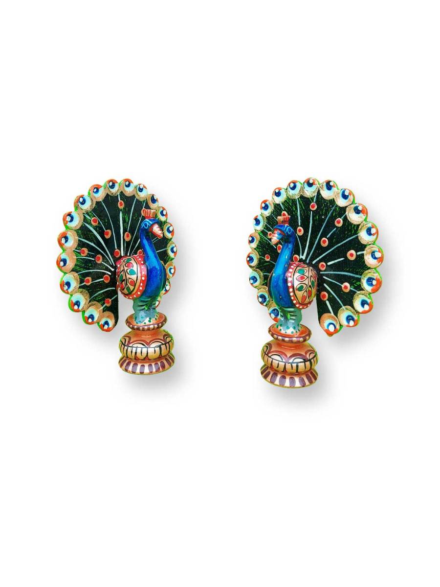 Wooden Peacock - Set of 2