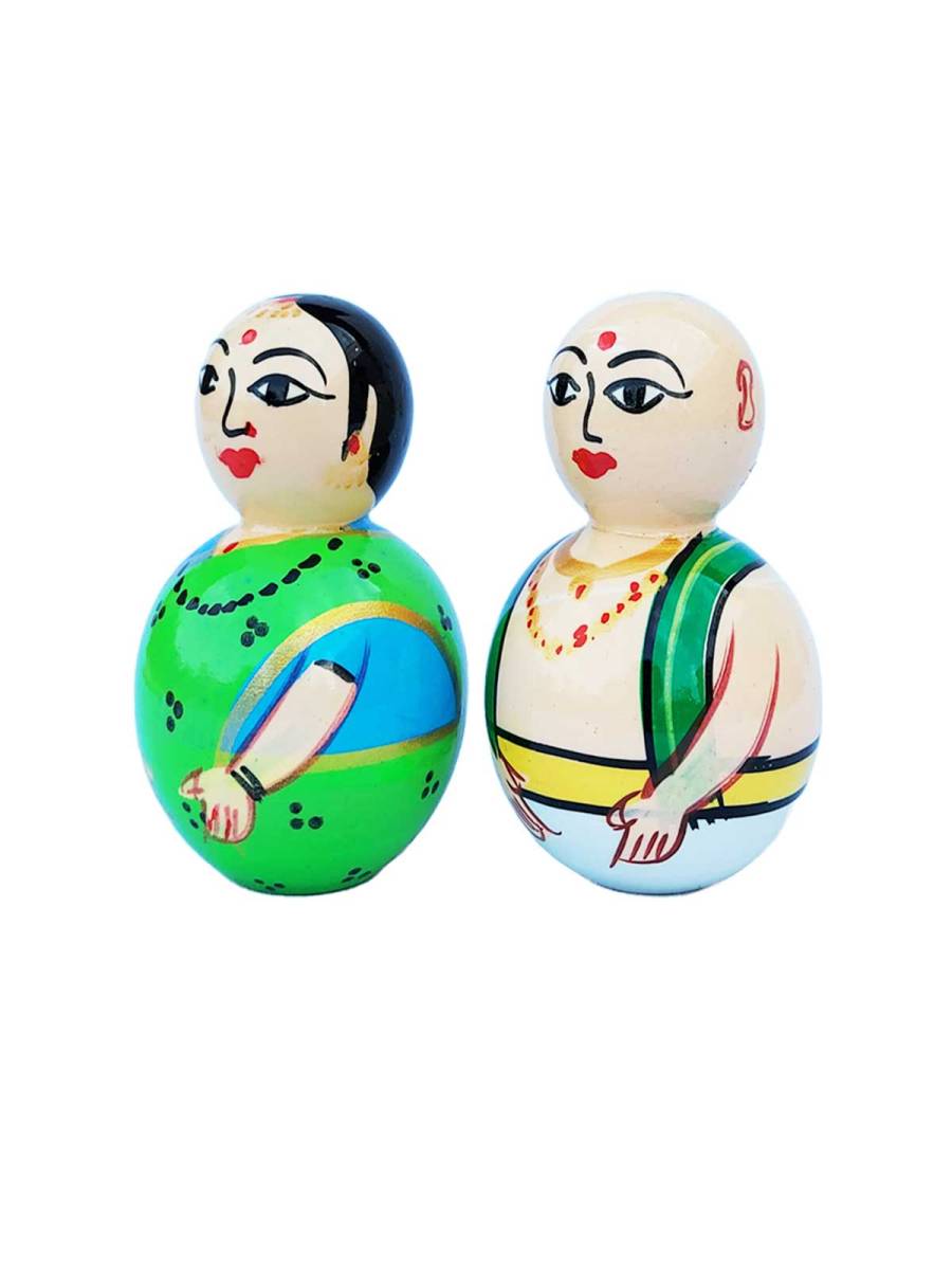Pair Doll - Pujari - 3.5inch - Green Pair Doll - Pujari - 3.5inch - Green