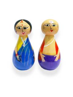 Pair Doll - Pujari - 4.5 inch - Purple
