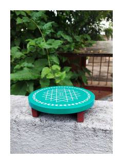 Festive - Wooden Rangoli Puja Peetam - Round - Assorted - Single - 6 inch Festive - Wooden Rangoli Puja Peetam - Round - Assorted - Single - 6 inch