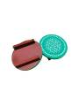 Festive - Wooden Rangoli Puja Peetam - Round - Assorted - Set of 2 - 6 inch