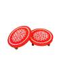 Festive - Wooden Rangoli Puja Peetam - Round - Assorted - Set of 2 - 6 inch