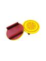 Festive - Wooden Rangoli Puja Peetam - Round - Assorted - Set of 2 - 6 inch