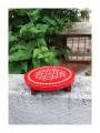Festive - Wooden Rangoli Puja Peetam - Round - Assorted - Single - 6 inch