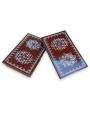 Festive - Traditional Rangoli Printed Puja Peetam - Set of 2 - Rectangle - Brown - 6x9 inch