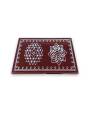 Festive - Traditional Rangoli Printed Puja Peetam - Set of 2 - Rectangle - Brown - 6x9 inch