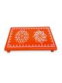 Festive - Traditional Rangoli Printed Puja Peetam - Set of 2 - Rectangle - Orange - 6x9 inch Festive - Traditional Rangoli Printed Puja Peetam - Set of 2 - Rectangle - Orange - 6x9 inch