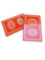 Festive - Traditional Rangoli Printed Puja Peetam - Set of 2 - Rectangle - Orange - 6x9 inch Festive - Traditional Rangoli Printed Puja Peetam - Set of 2 - Rectangle - Orange - 6x9 inch