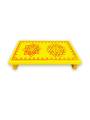 Festive - Traditional Rangoli Printed Puja Peetam - Set of 2 - Rectangle - Yellow - 6x9 inch