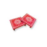 Festive - Traditional Rangoli Printed Puja Peetam  - Set 0f 2 - Assorted - 5 inch