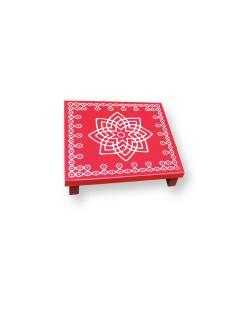 Festive - Wooden Rangoli Puja Peetam - Single - 6 inch
