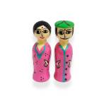Peg Dolls - Mini Pair - Pink