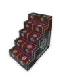 Festive - Traditional Rangoli Printed Puja Stand - Brown - 5 Steps
