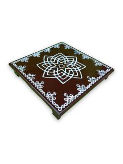 Festive - Traditional Rangoli Printed Puja Peetam - Assorted - 12 inch