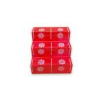 Festive - Traditional Rangoli Printed Puja Stand - Red - 3 Steps