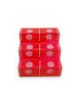 Festive - Traditional Rangoli Printed Puja Stand - Red - 3 Steps Festive - Traditional Rangoli Printed Puja Stand - Red - 3 Steps