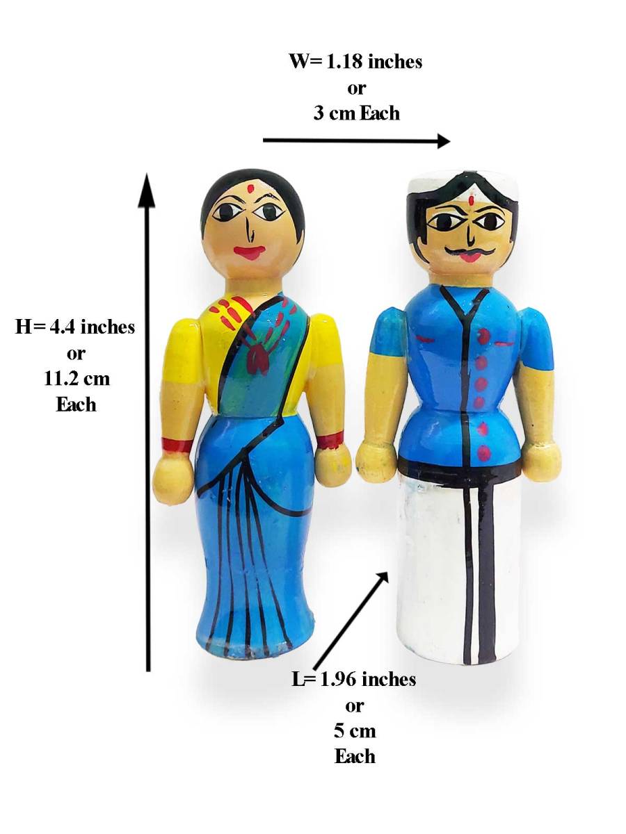 Pair Doll - Traditional - 4.5 inch - Blue
