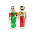 Pair Doll - Traditional - 6.5inch&nbsp;-&nbsp;Red Green
