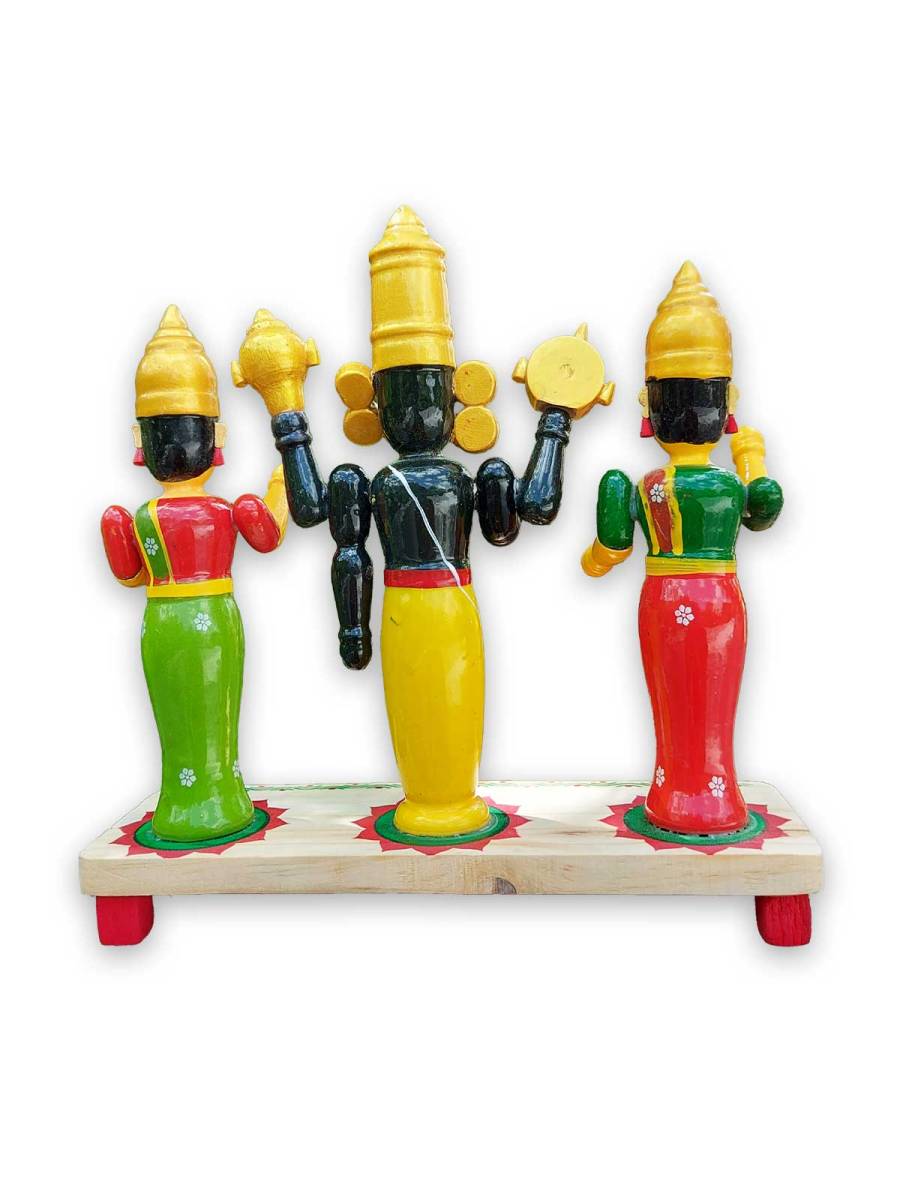 Wooden Balaji Pariwara - Etikoppaka Dolls
