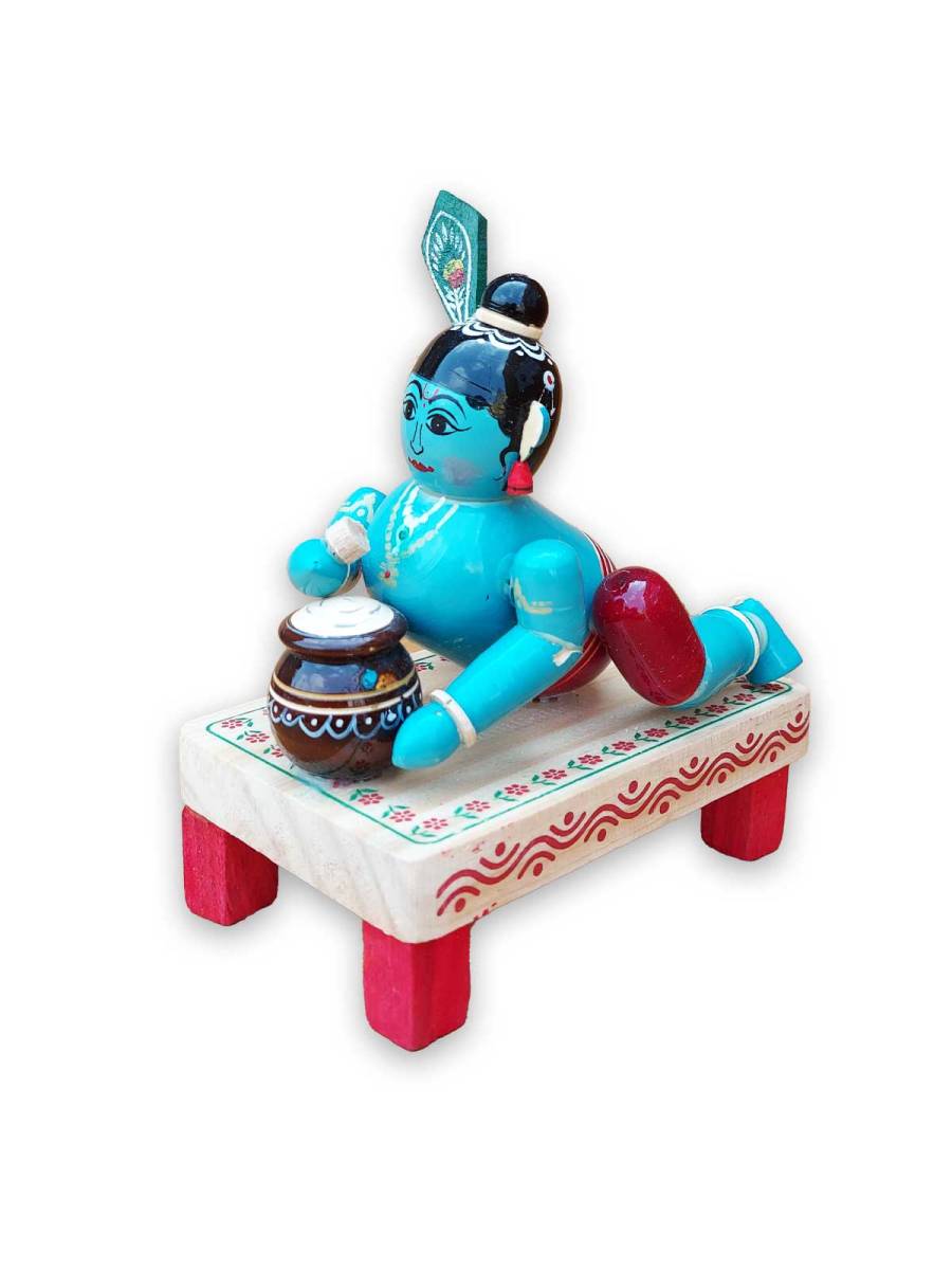 Wooden Krishna - Etikoppaka Dolls