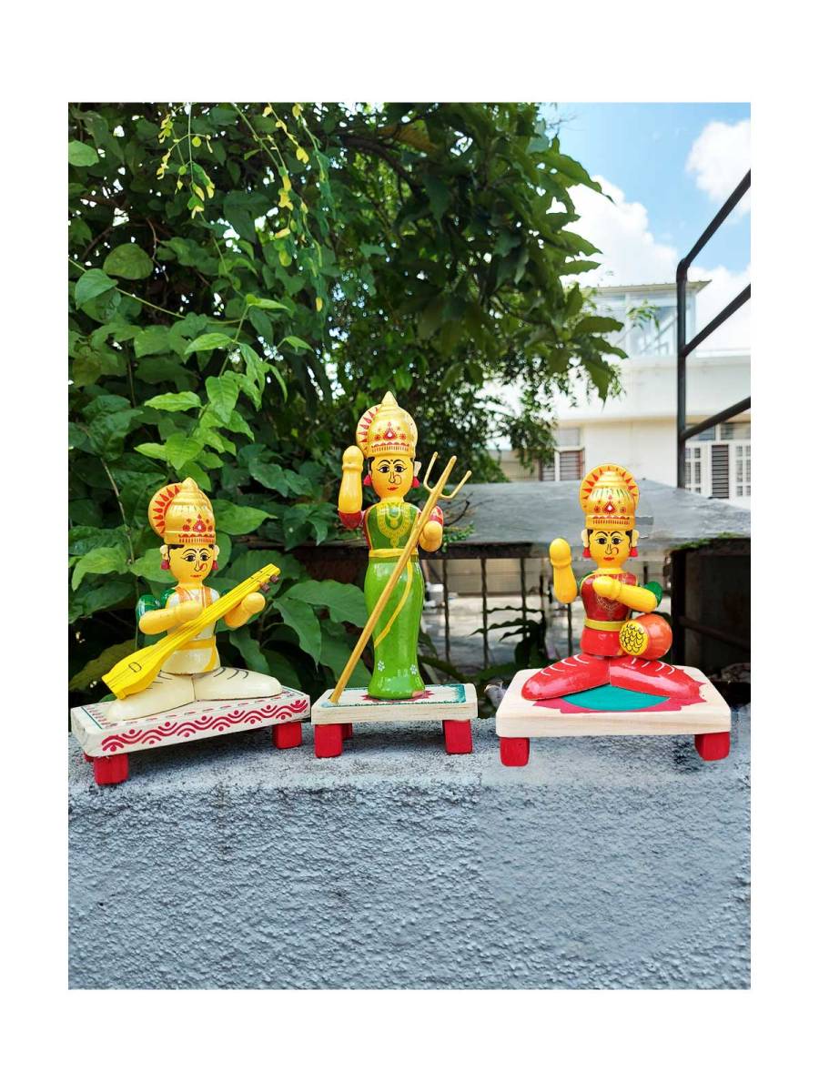 Wooden Devi Set - Etikoppaka Dolls
