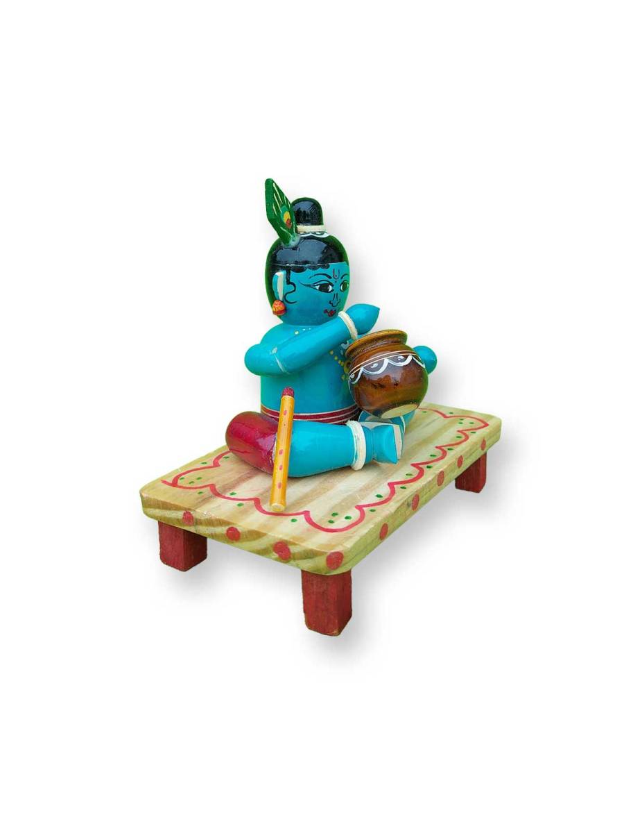 Wooden Krishna - Etikoppaka Dolls
