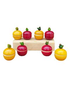 Festive - Parrot Kumkum & Haldi Box - Set of 4 - 2 inch
