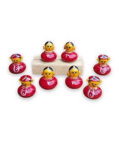 Festive -Raja Rani Haldi Kumkum Box - Set of  4 - 2 inch
