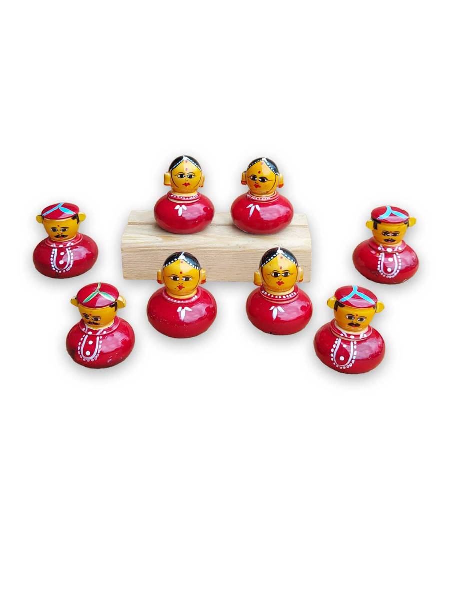 Festive -Raja Rani Haldi Kumkum Box - Set of 4 - 2 inch
Festive -Raja Rani Haldi Kumkum Box - Set of 4 - 2 inch