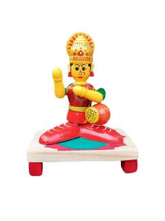 Wooden Lakshmi Devi - Etikoppaka Dolls
