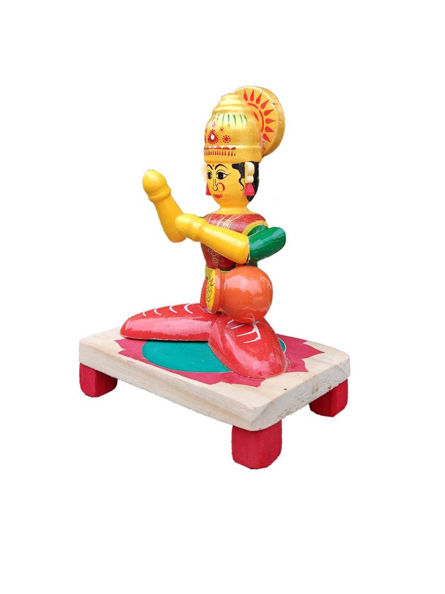 Wooden Lakshmi Devi - Etikoppaka Dolls
